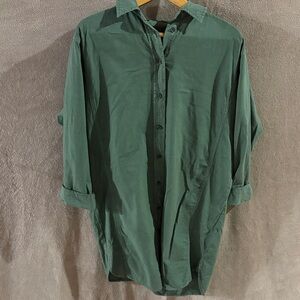Green Button-Up dress